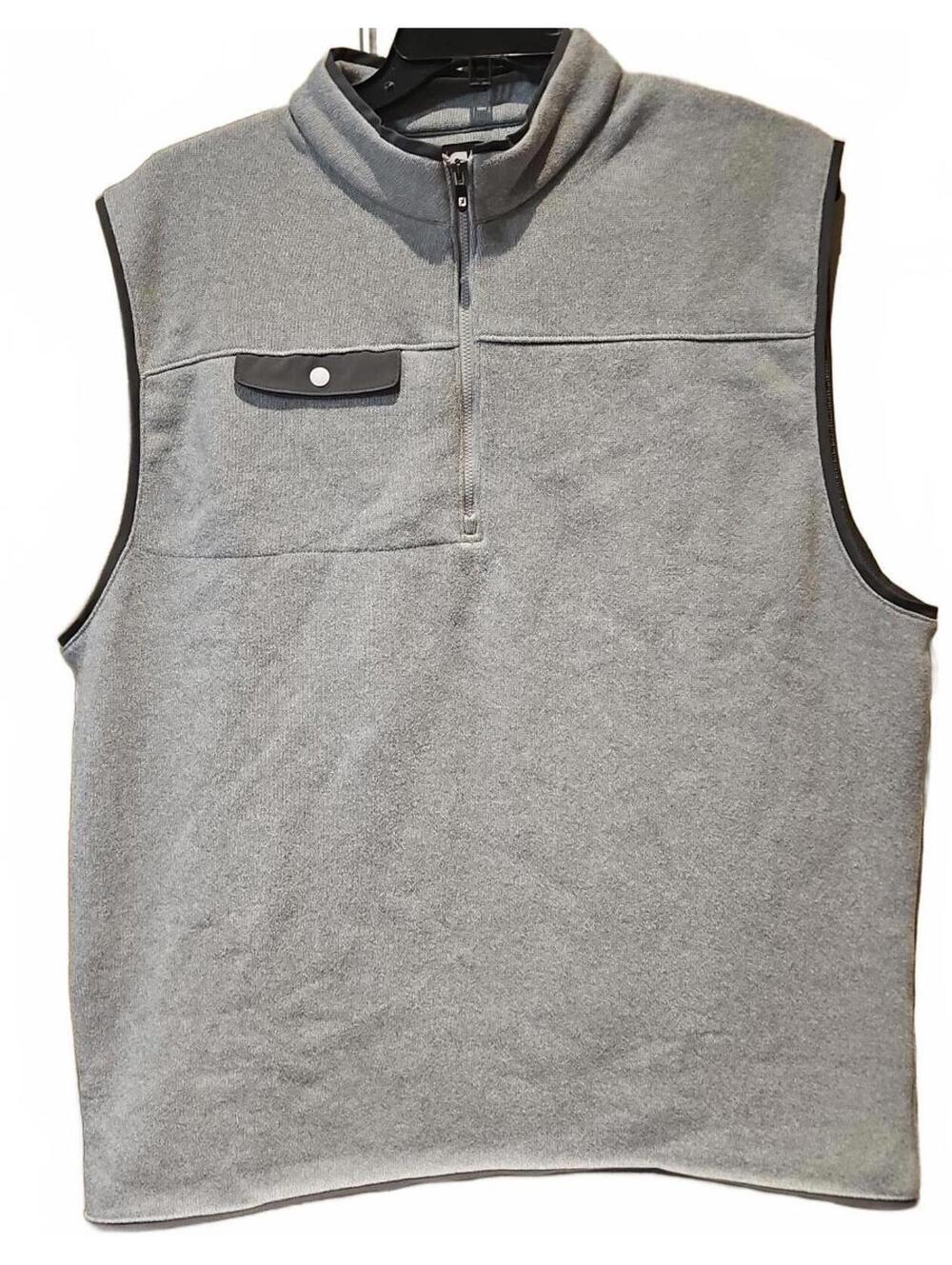 FootJoy 1/4 Zip Pullover Sweater Fleece Vest Jacket Gray Golf Men's XXL